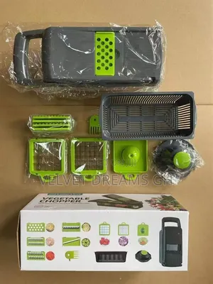 Multi-Functional Vegetable Chopper Set With Stainless Steel Blades