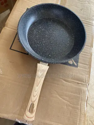 Black Speckle Non-Stick Fry Pan - Wood Handle 28cm
