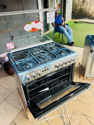 Super Classic Ferre 60x90cm Glass Lid 4 Burner(Rotisserie Oven)Gray..