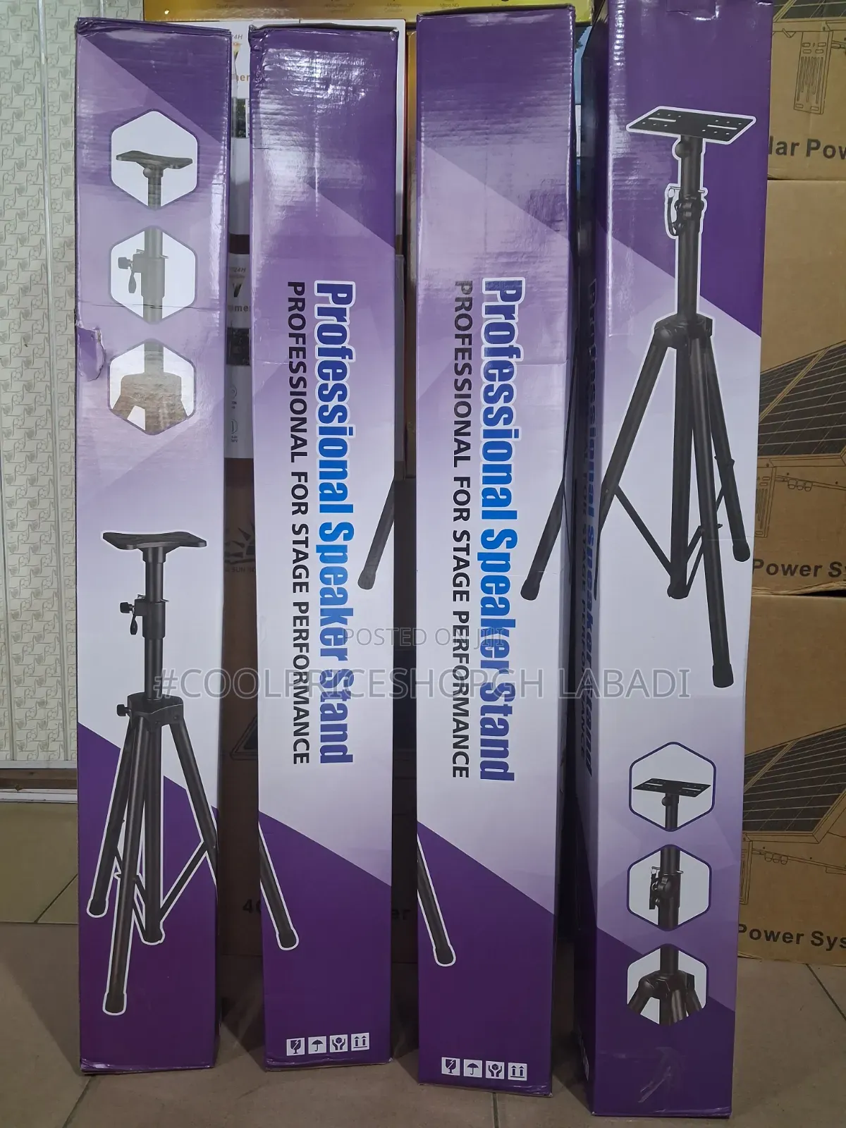 Speaker Stand With Tripod Height-Adjustable