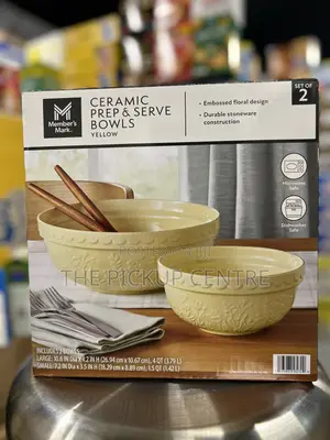 Member's Mark 2-Piece Floral Ceramic Prep and Serve Bowls