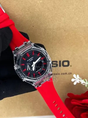 G-Shock GA-2100 Red & Clear — Bold, Tough & Stylish