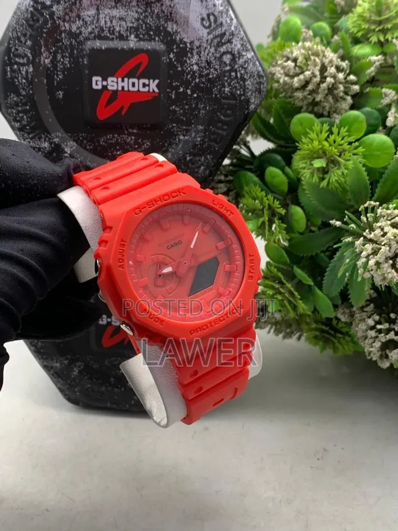 G-Shock GA-2100 Red & Clear — Bold, Tough & Stylish