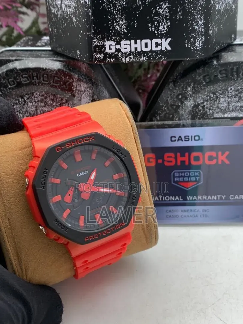 G-Shock GA-2100 Red & Clear — Bold, Tough & Stylish