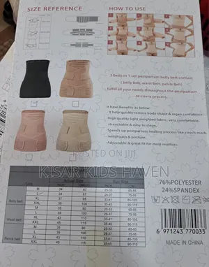 3 in 1 Postpartum Belly  Belt ( Size L, XL)