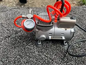 Portable Air Compressor With Pressure Gauge & Air Hose
