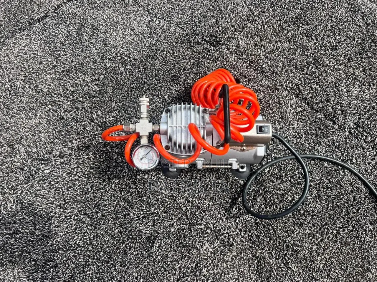 Portable Air Compressor With Pressure Gauge & Air Hose