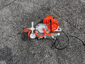 Portable Air Compressor With Pressure Gauge & Air Hose