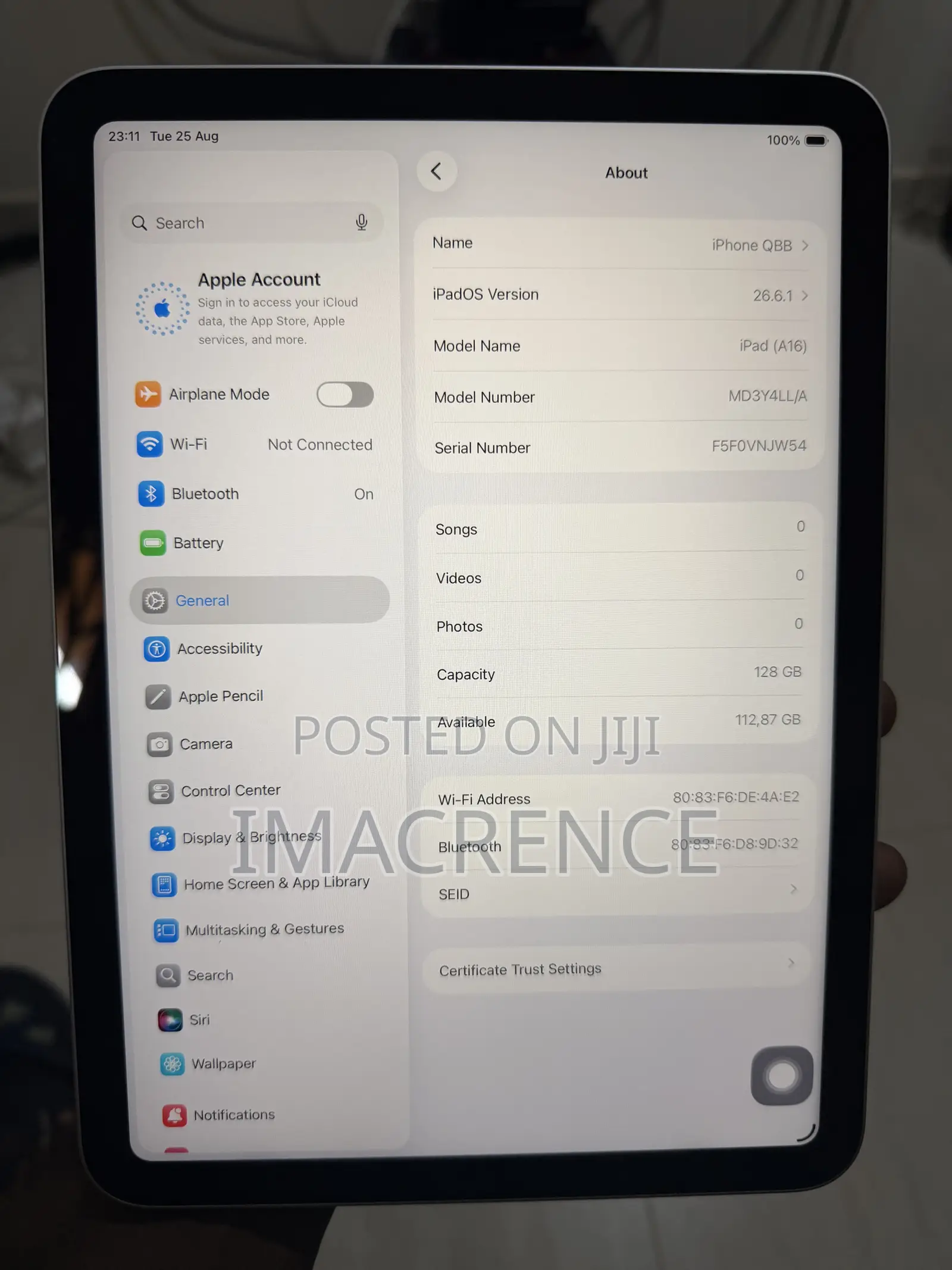 Apple iPad (2025) 128 GB Gray