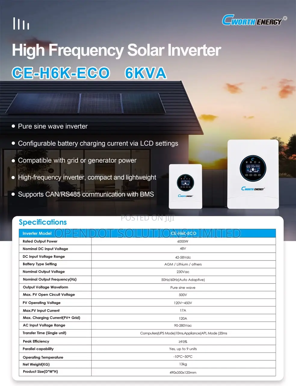 6kva Hybrid/Inverter Charger WiFi OFF-Grid (2026)