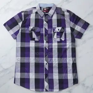 Original Check-Check N Plain Short Sleeves Shirts Available in Stock