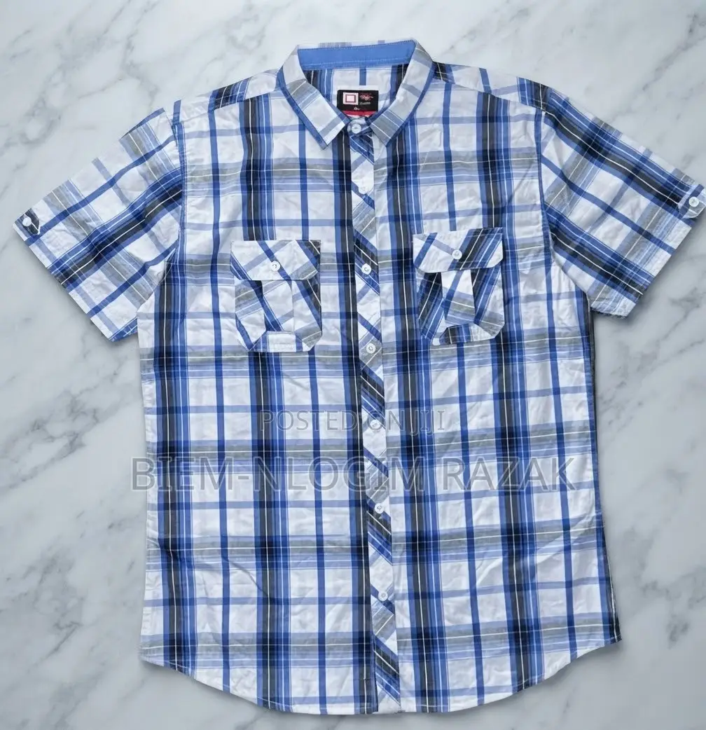 Original Check-Check N Plain Short Sleeves Shirts Available in Stock