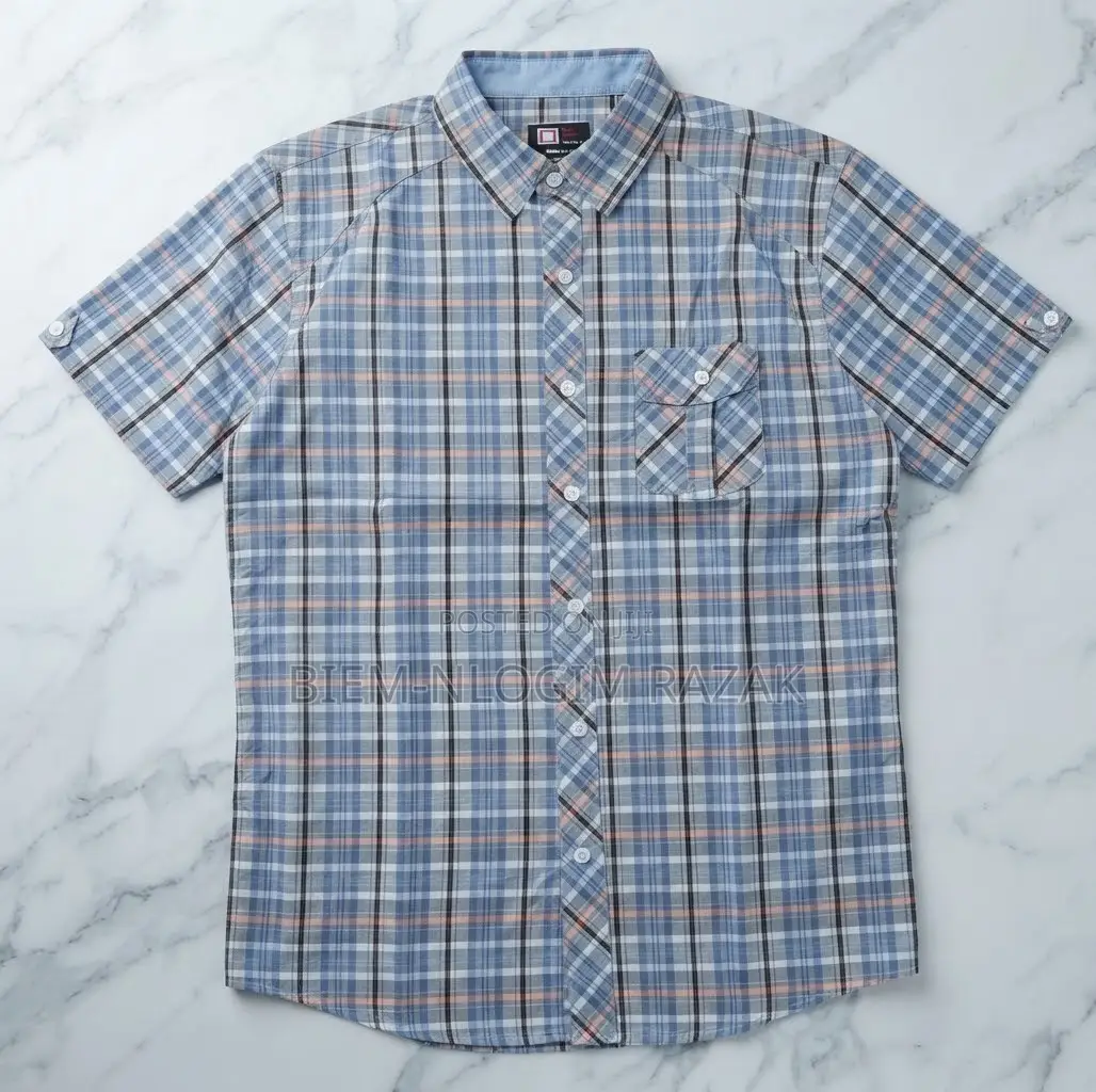 Original Check-Check N Plain Short Sleeves Shirts Available in Stock