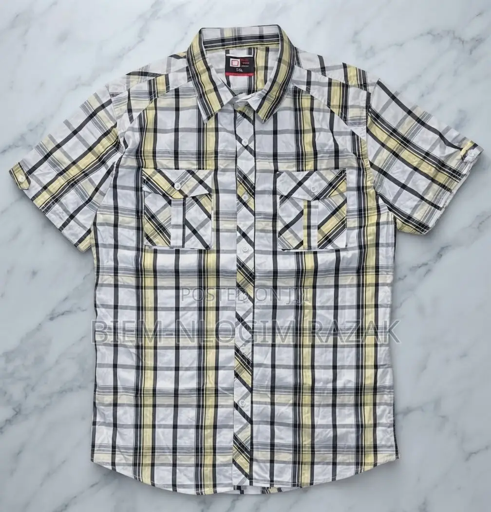 Original Check-Check N Plain Short Sleeves Shirts Available in Stock