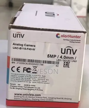 UAC-B115-F40-W 5MP ColourHunter HD Fixed Turret Analog Camera