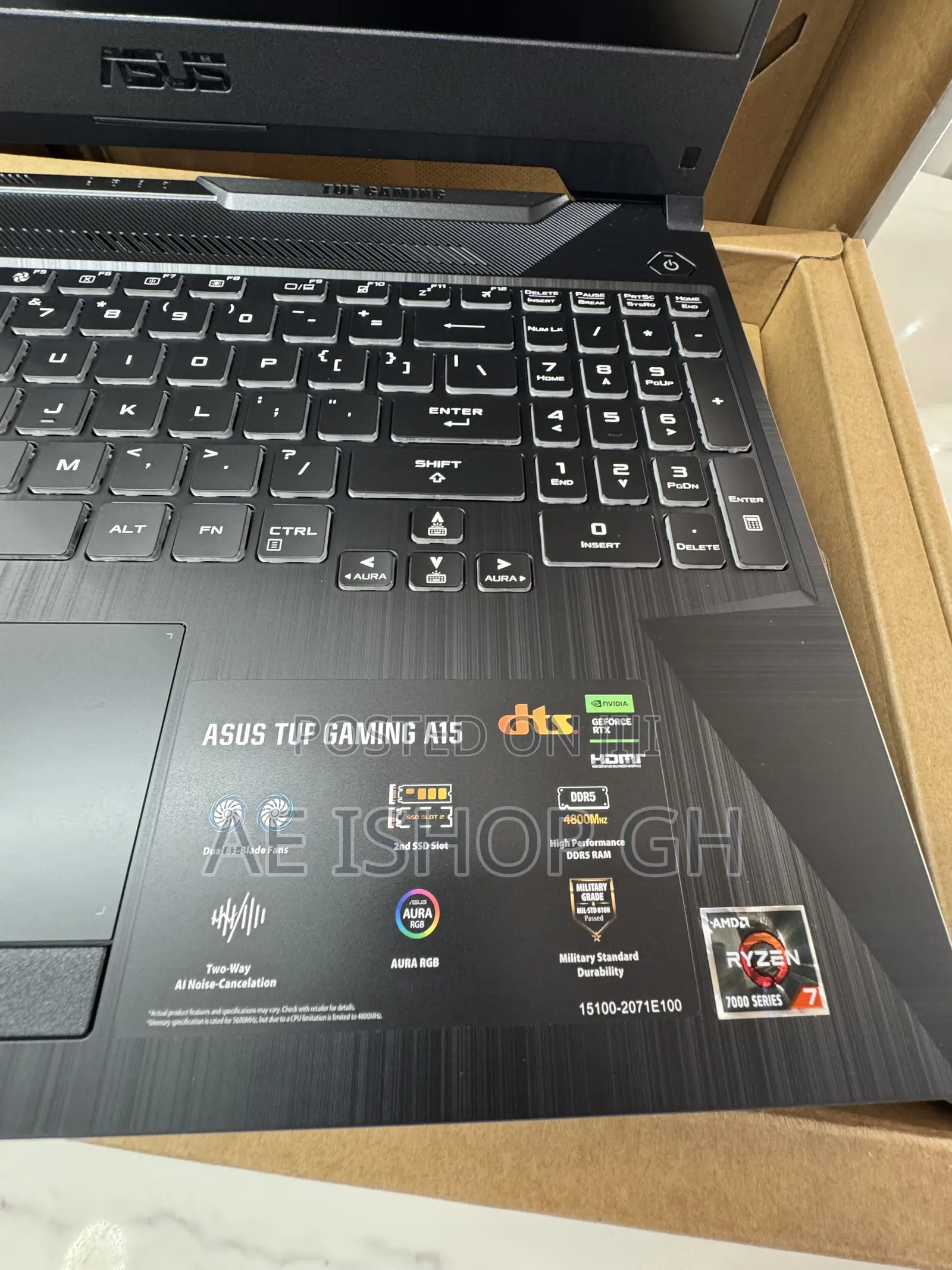 New Laptop Asus TUF Gaming A15 8GB AMD Ryzen 7 SSD 512GB