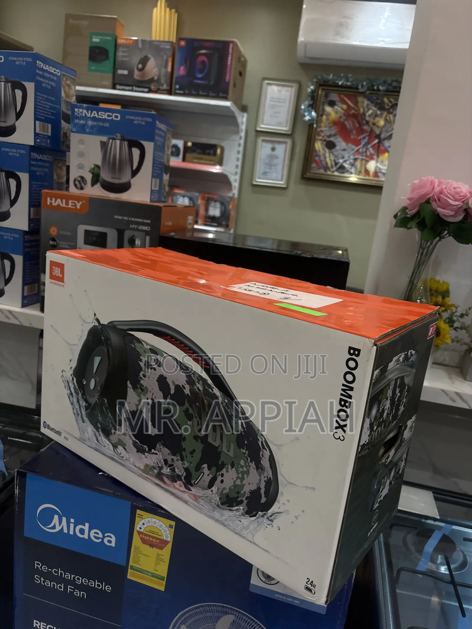 Choose Sleek JBL Boombox 3 Portable Bluetooth Speaker..