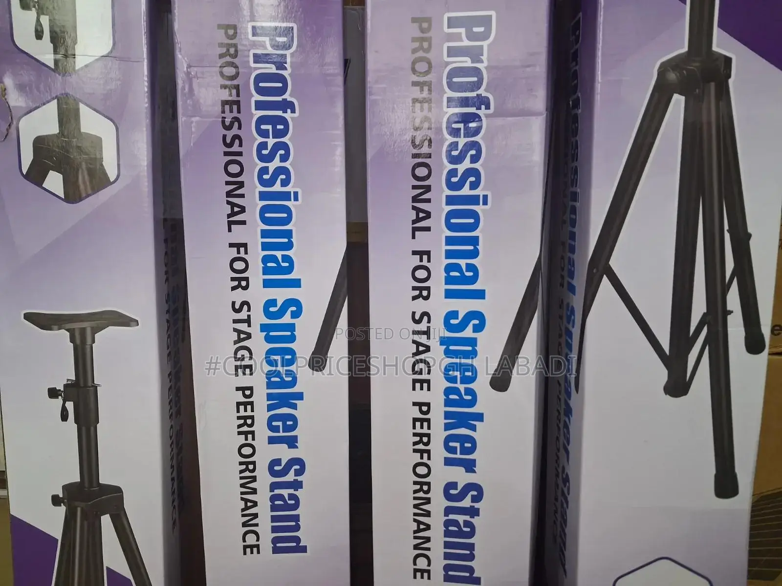 Speaker Stand With Tripod Height-Adjustable