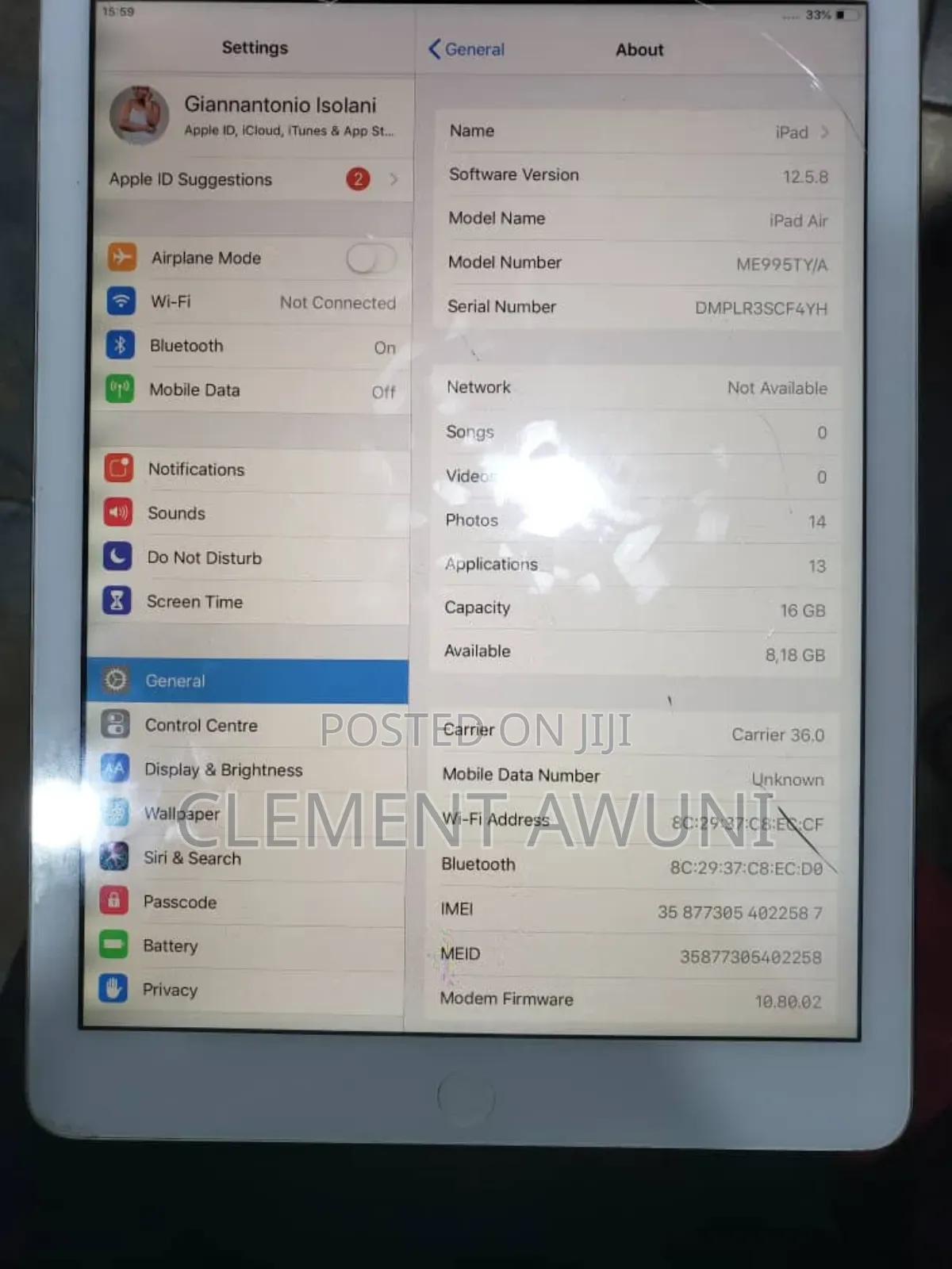 Apple iPad Air 16 GB White