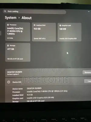 Laptop Microsoft Surface 2 16GB Intel Core i7 HDD 140GB