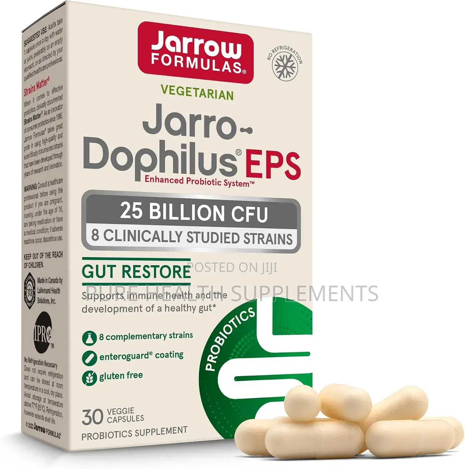 Probiotics, Gut Restore, Jarro-Dophilus EPS, 25 Billion CFU, 30 VCaps