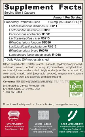 Probiotics, Gut Restore, Jarro-Dophilus EPS, 25 Billion CFU, 30 VCaps