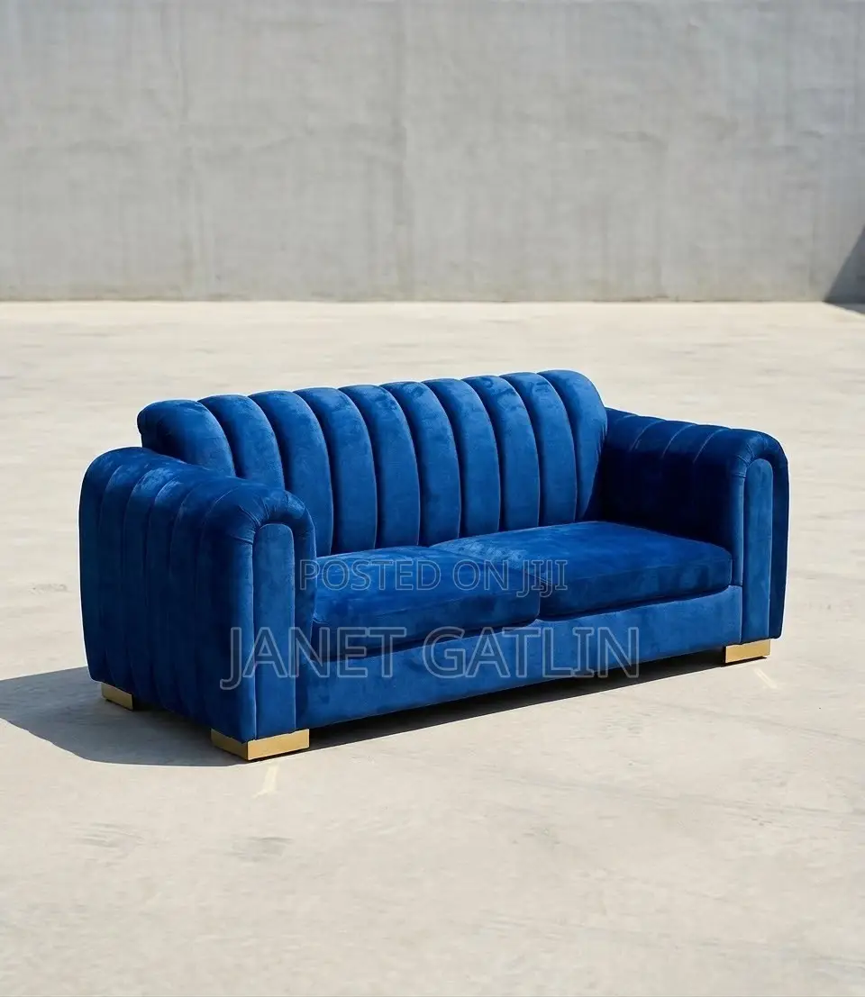 Luxury Royal Blue Velvet Sofa