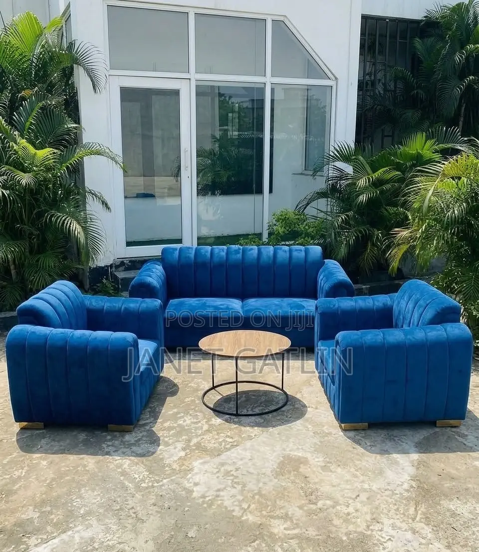 Luxury Royal Blue Velvet Sofa