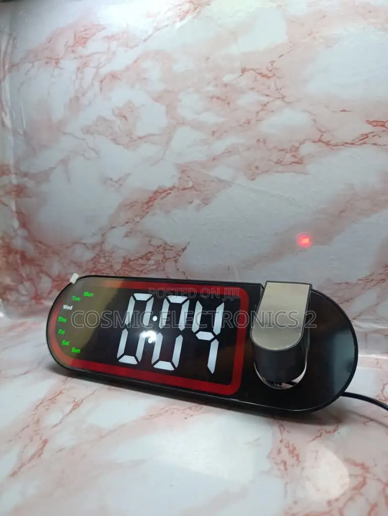 Premium LED Projector Alarm Clock With 180° Adjustable Projection
