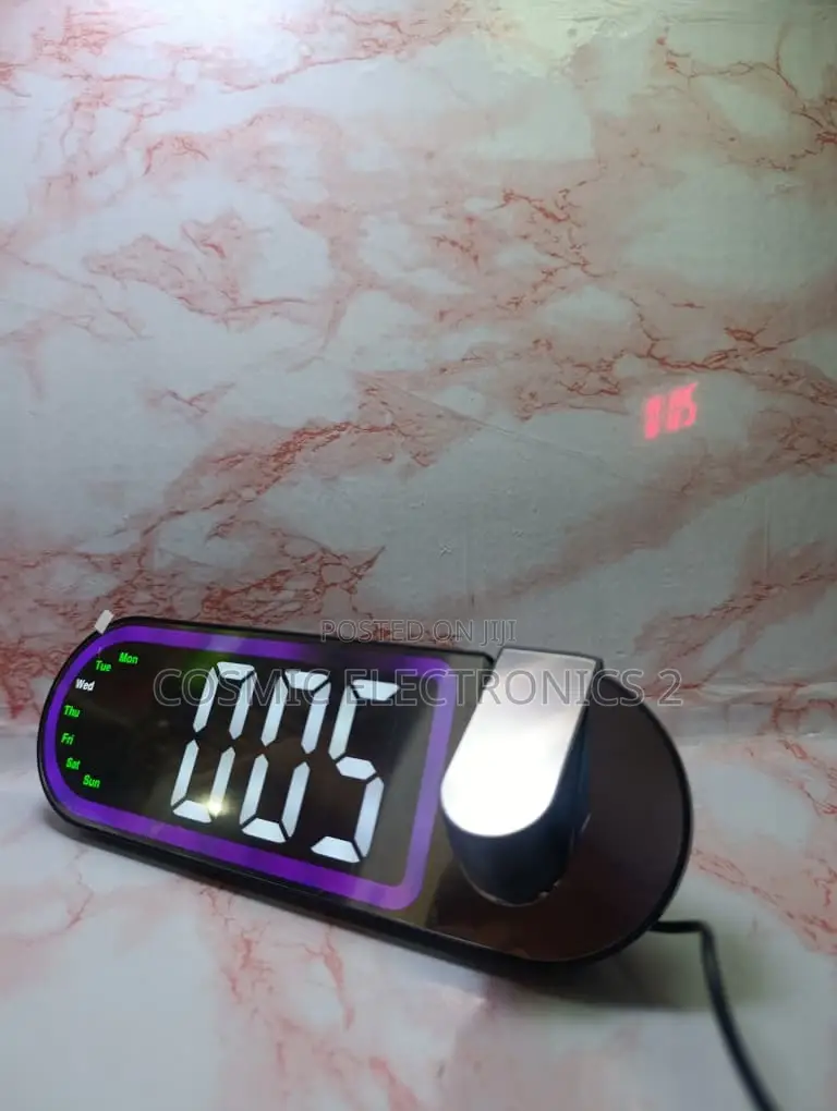 Premium LED Projector Alarm Clock With 180° Adjustable Projection