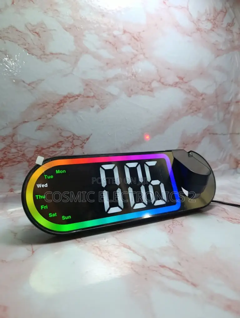 Premium LED Projector Alarm Clock With 180° Adjustable Projection