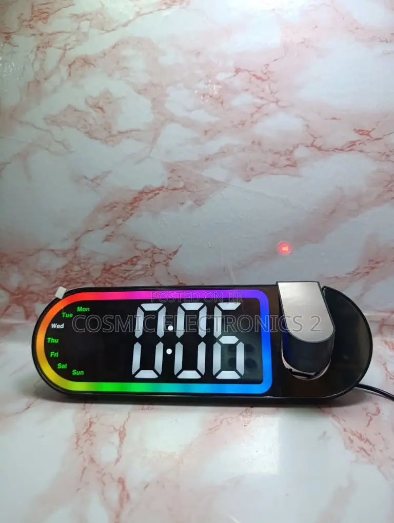 Premium LED Projector Alarm Clock With 180° Adjustable Projection