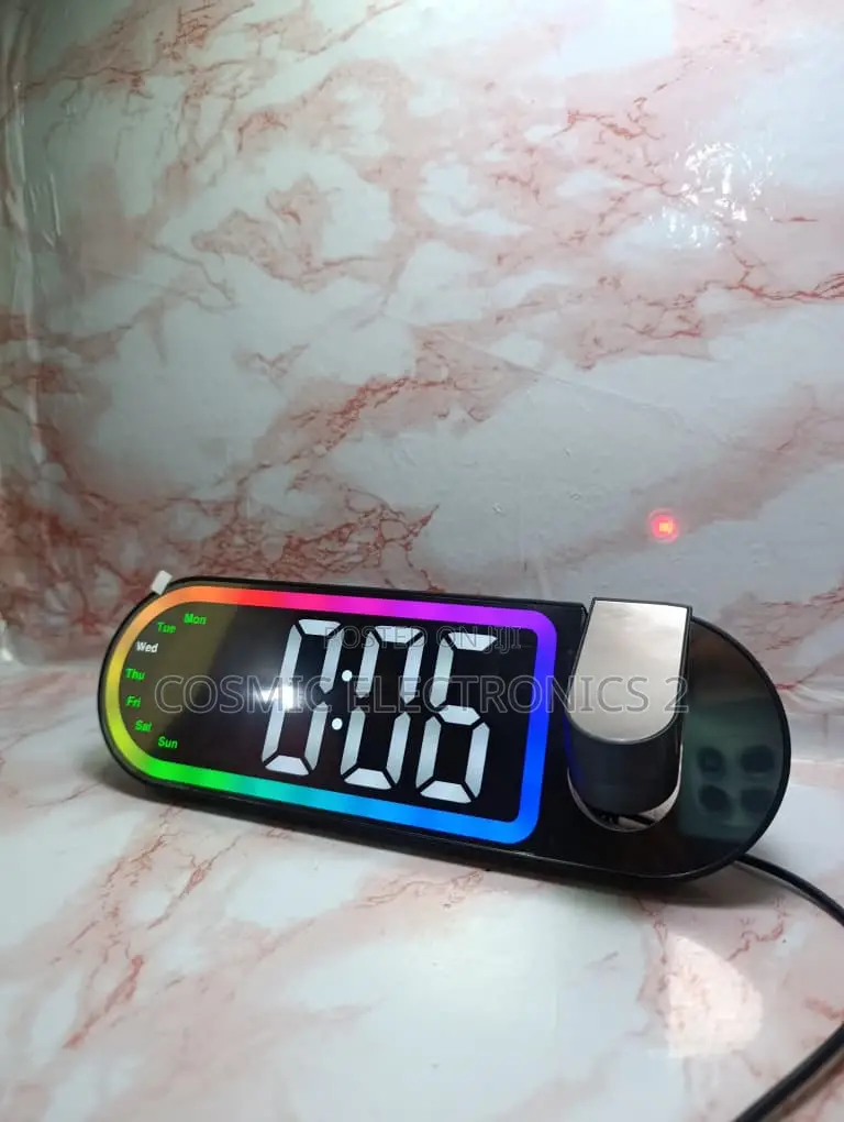 Premium LED Projector Alarm Clock With 180° Adjustable Projection