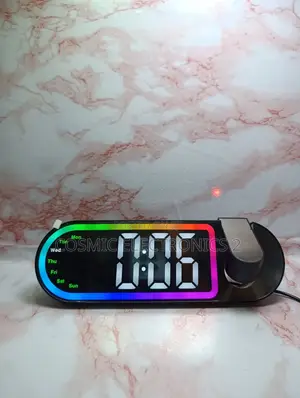 Premium LED Projector Alarm Clock With 180° Adjustable Projection