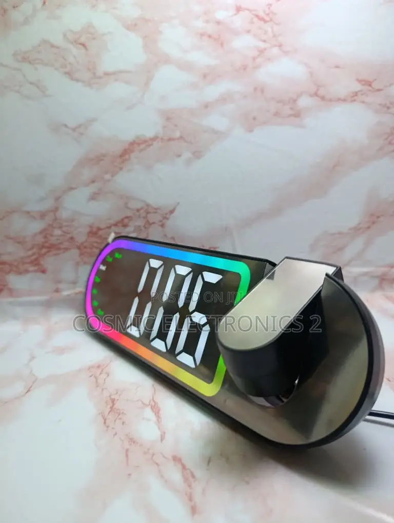 Premium LED Projector Alarm Clock With 180° Adjustable Projection
