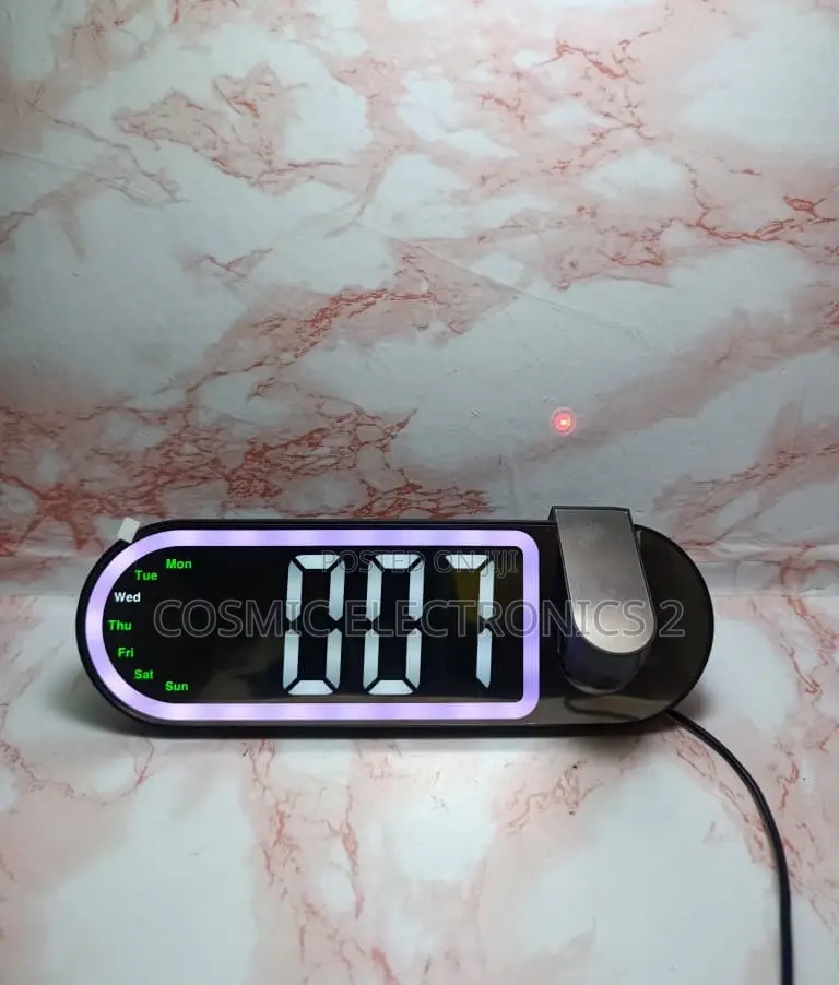 Premium LED Projector Alarm Clock With 180° Adjustable Projection