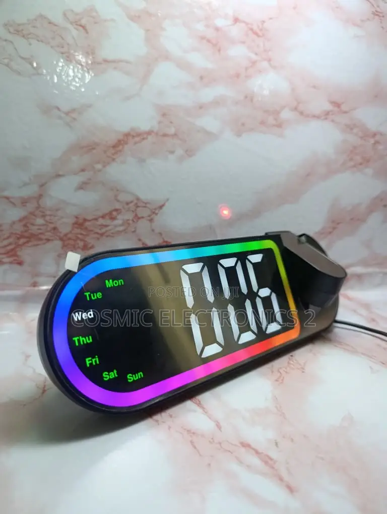 Premium LED Projector Alarm Clock With 180° Adjustable Projection