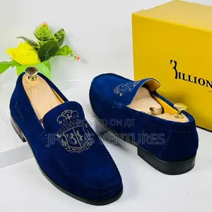 Billionaire Suede Executive Shoe Blue