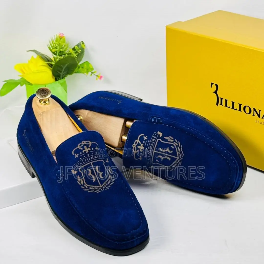 Billionaire Suede Executive Shoe Blue
