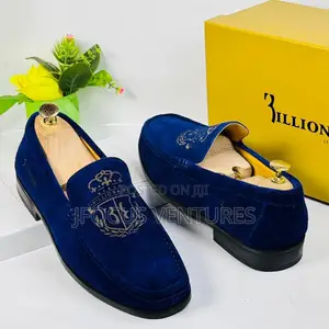 Billionaire Suede Executive Shoe Blue