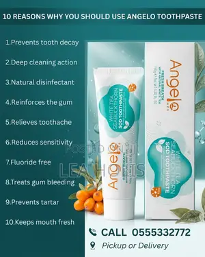 Natural Fluoride-Free Toothpaste – Sea Buckthorn & White Tea (150g)