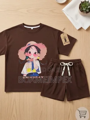 Women's Casual Summer Outfit Short Sleeve Top & Shorts 2 Piece
