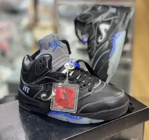 Awake NY X Jordan 5 Retro Black/Racer Blue Sneaker