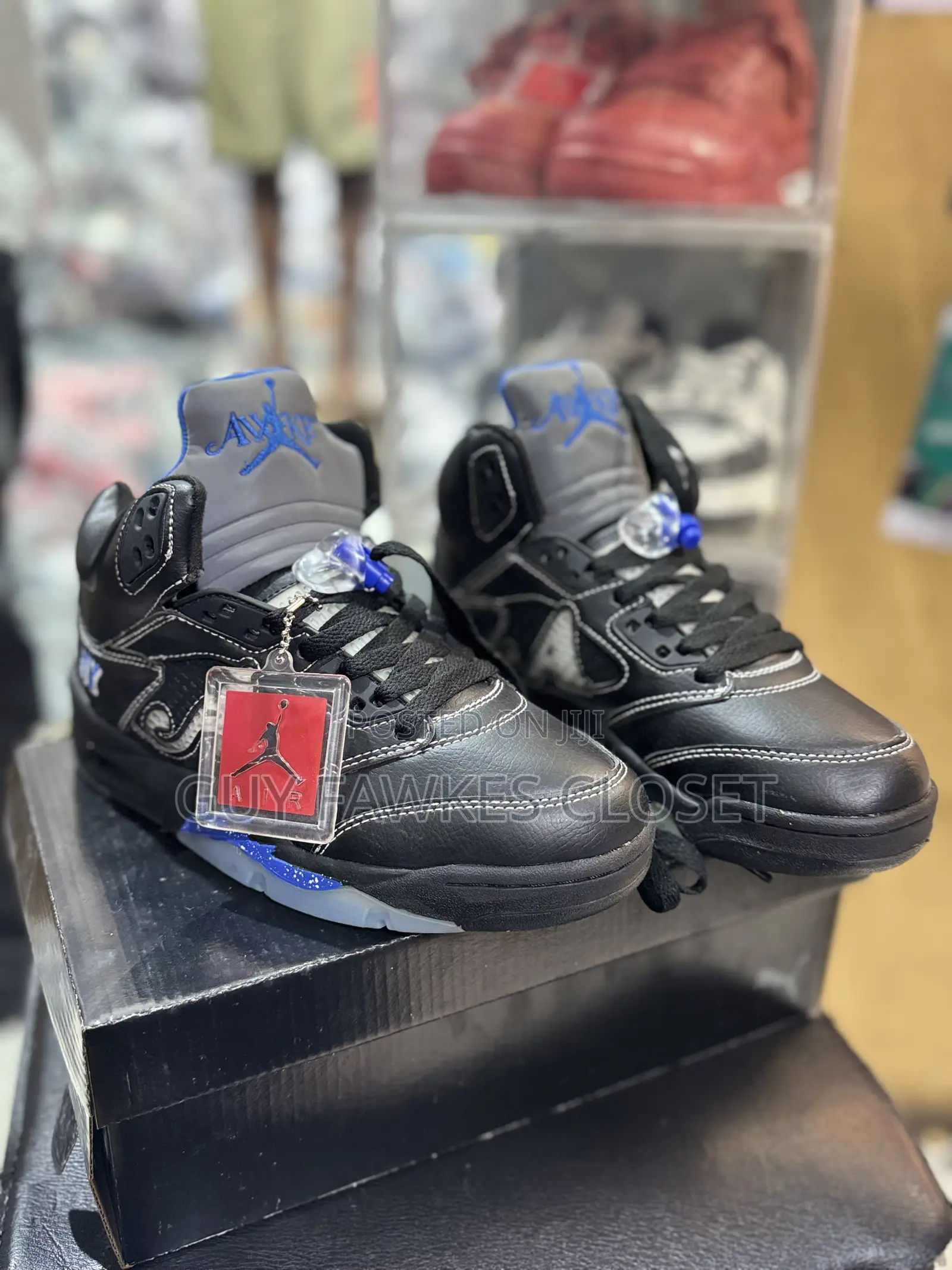 Awake NY X Jordan 5 Retro Black/Racer Blue Sneaker