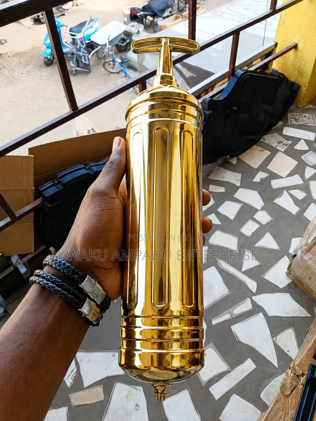Vintage Chrome Fire Extinguisher – Pyrene Style