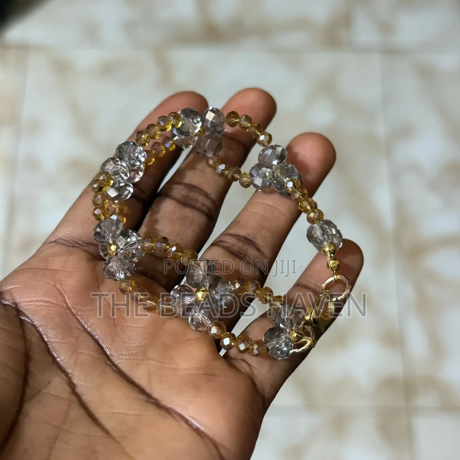 Handmade Beaded Floral Bracelet