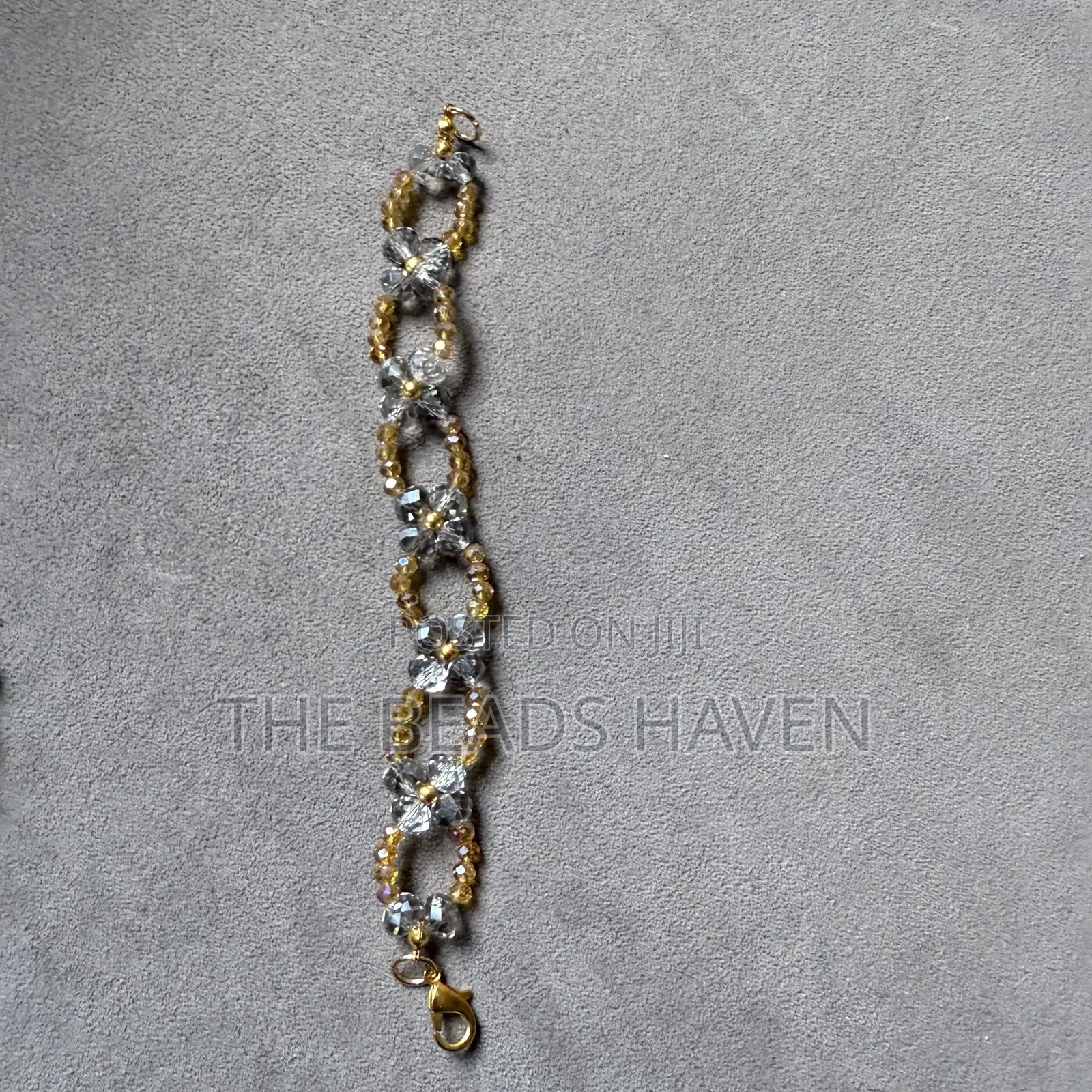 Handmade Beaded Floral Bracelet