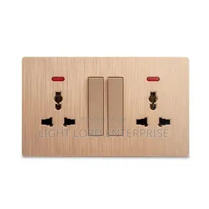 Child Protection Grey /Gold Socket and Switches