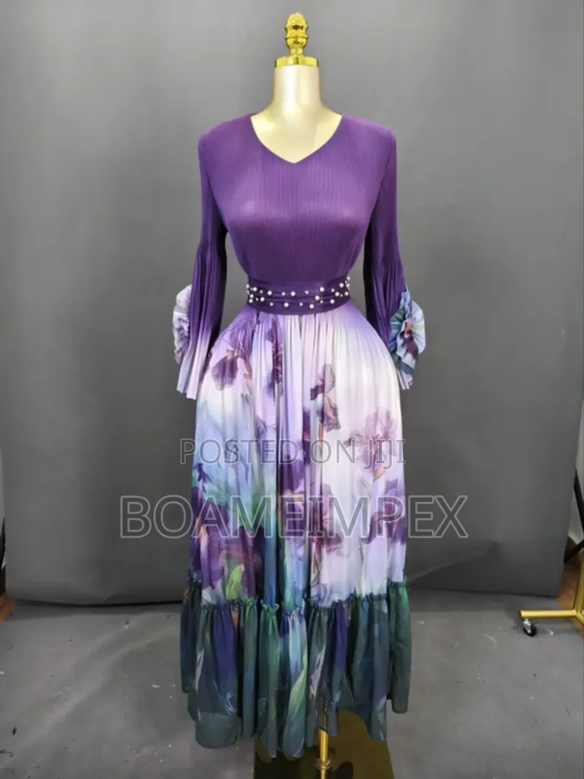 Miyaki High Fashion One Size Fits All Pleated Dress