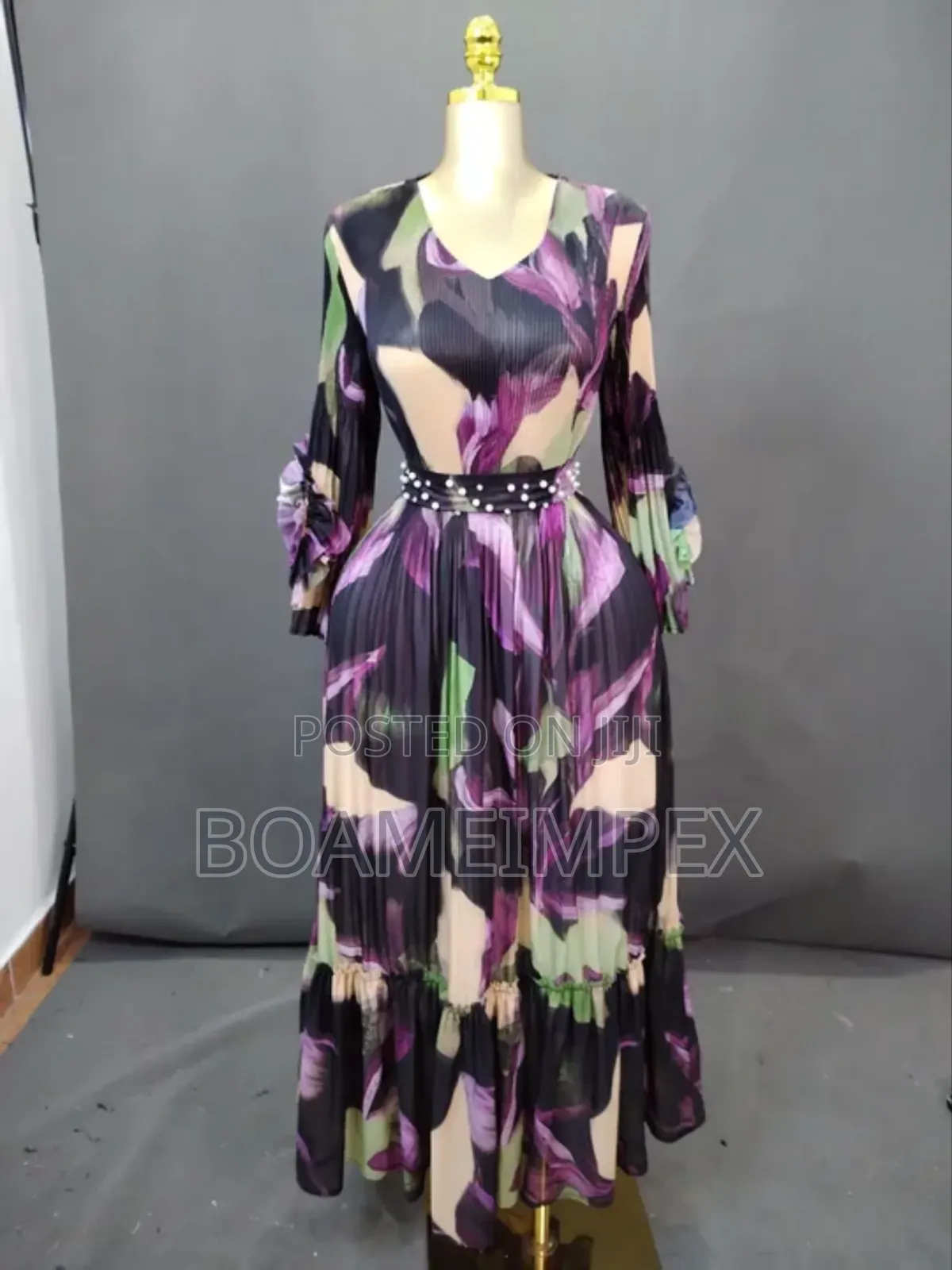 Miyaki High Fashion One Size Fits All Pleated Dress